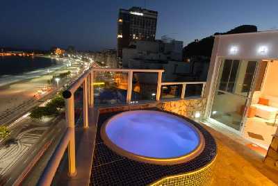 Rio rent Penthouse with private Pool in Copacabana: Penthouse front Copacabana beach with stunning view